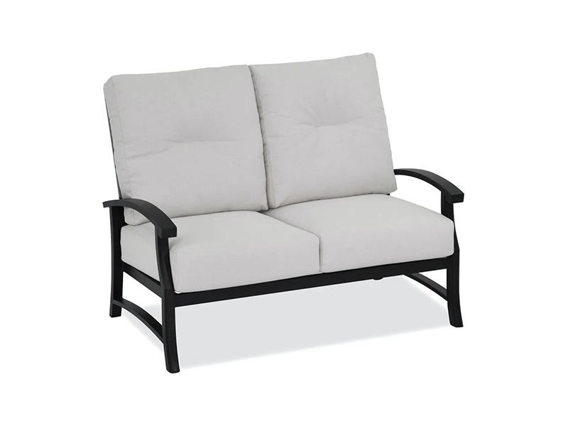 Lodge Ikääntynyt pronssinen alumiini tyynyillä Patio Loveseat