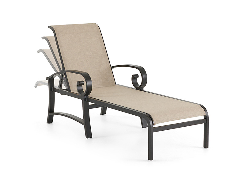 Solstice Alumiini patiolla Sling Chaise Lounge